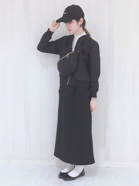 「Wrangler」｜「アイテム（ブルゾン）」を使った、hikaruさん（レディース・161cm）の春コーディネート