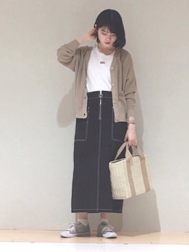「平成最後のWEARISTAセンバツ」｜「アイテム（スカート）」を使った、hikaruさん（レディース・161cm）の春コーディネート