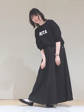 「平成最後のWEARISTAセンバツ」｜「アイテム（スカート）」を使った、hikaruさん（レディース・161cm）の春コーディネート