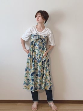 「アレンジ」｜「アイテム（その他）」を使った、hikaruさん（レディース・160cm）の夏コーディネート