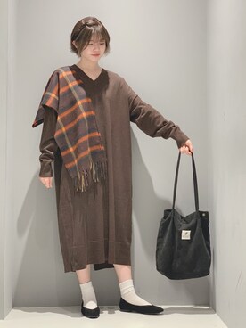 「CRAFT STANDARD BOUTIQUE（クラフトスタンダードブティック）のアイテム（パンプス）」を使った、hikaruさん（レディース・160cm）の冬コーディネート