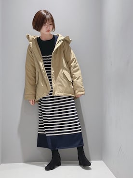 「CRAFT STANDARD BOUTIQUE（クラフトスタンダードブティック）のアイテム（ダウンジャケット/コート）」を使った、hikaruさん（レディース・160cm）の冬コーディネート