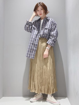 「春めきシューズ」｜「アイテム（その他）」を使った、hikaruさん（レディース・160cm）の春コーディネート