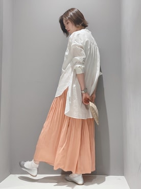 「春めきシューズ」｜「アイテム（その他）」を使った、hikaruさん（レディース・160cm）の冬コーディネート