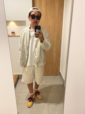 「BASISBROEK（バシスブルック）のアイテム（ジャケット/アウター）」を使った、floatinさん（メンズ・171cm）の春コーディネート
