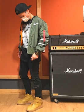 「jiggys shop（ジギーズショップ）のアイテム（アクセサリー）」を使った、🇺🇸INC🧸さん（メンズ・165cm）の秋コーディネート