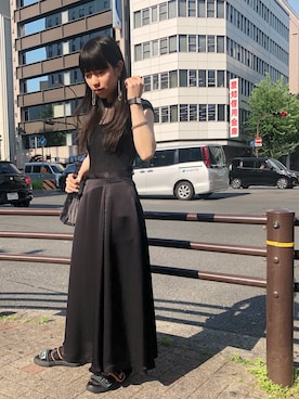 「mame（マメ）のアイテム（バッグ）」を使った、ホリユキノさん（レディース・154cm）の春コーディネート