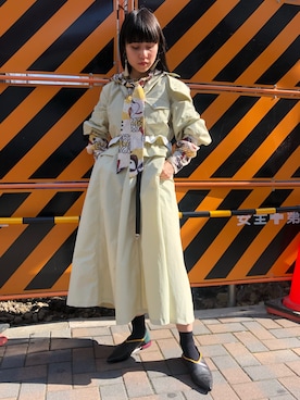 「TOGA（トーガ）のアイテム（トップス）」を使った、ホリユキノさん（レディース・155cm）の夏コーディネート