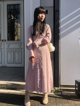 「mame（マメ）のアイテム（ワンピース/ドレス）」を使った、ホリユキノさん（レディース・154cm）の冬コーディネート