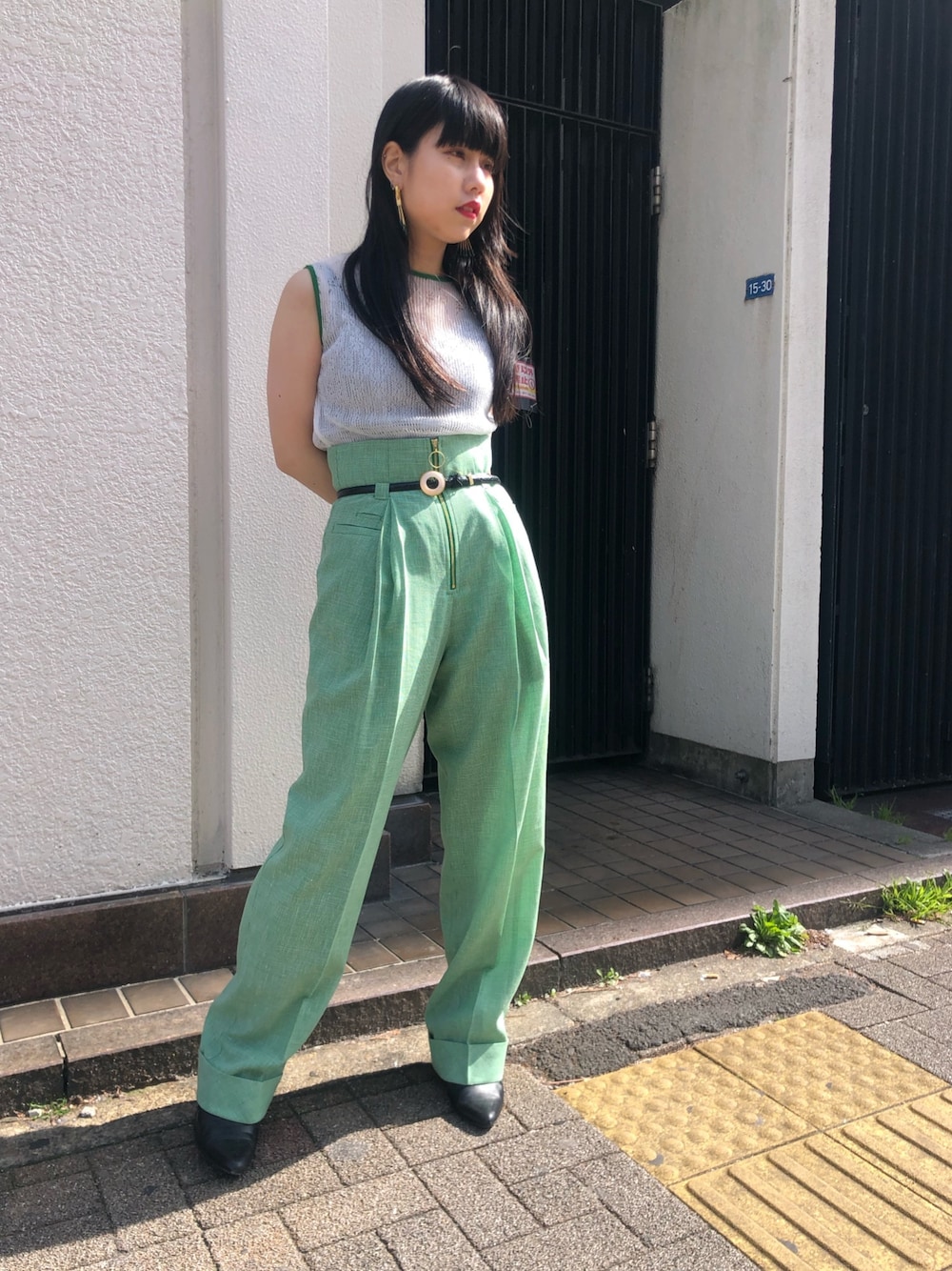 「大人カジュアル、春、パステル映える春、春コーデ、着回しコーデ、低身長、きれいめカジュアル、パステルカラー、大人女子、mame」｜「mameのアイテム（トップス、ホワイト系）」を使った、ホリユキノさん（レディース・154cm）の春コーディネートの1枚目の写真