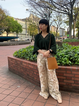 「EBONY（エボニー）のアイテム」を使った、ホリユキノさん（レディース・154cm）の春コーディネート