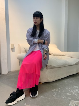 「STAIR（ステア）のアイテム（ジャケット/アウター）」を使った、ホリユキノさん（レディース・154cm）の春コーディネート