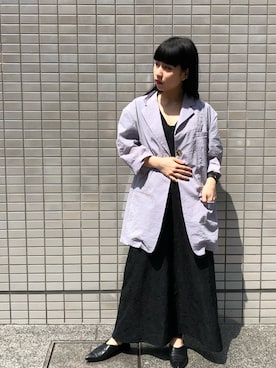 「STAIR（ステア）のアイテム（ジャケット/アウター）」を使った、ホリユキノさん（レディース・154cm）の春コーディネート