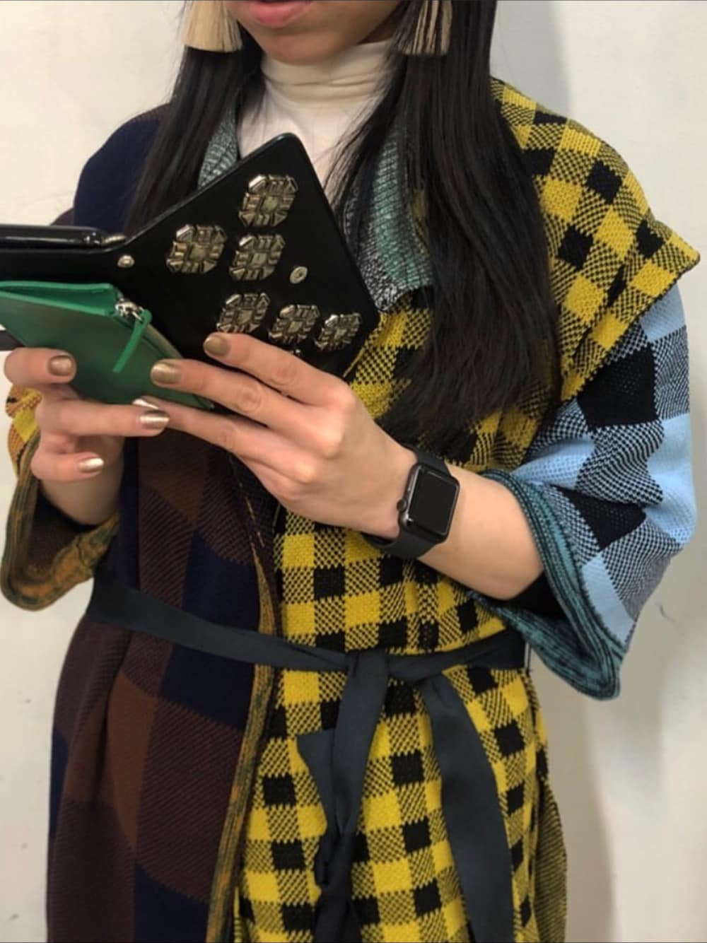 「オトナカジュアル、おうちファッション、春コーデ、ラクチンコーデ、ゆるコーデ、オーバーサイズ、ビックシルエット、おうち時間、チェック、TOGA」｜「TOGA PULLAのアイテム（ジャケット/アウター、その他）」を使った、ホリユキノさん（レディース・154cm）の春コーディネートの1枚目の写真
