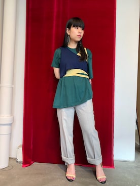 「くすみカラー」｜ホリユキノさん（レディース・154cm）の春コーディネート