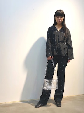 「MAISON EUREKA（メゾンエウレカ）のアイテム」を使った、ホリユキノさん（レディース・154cm）の春コーディネート