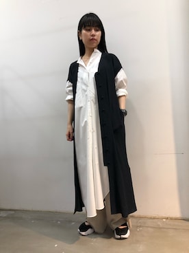 「モノトーン」｜ホリユキノさん（レディース・154cm）の夏コーディネート