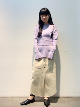 「TAN（タン）のアイテム」を使った、ホリユキノさん（レディース・154cm）の夏コーディネート