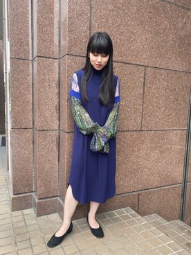 「mame」｜「アイテム（ワンピース/ドレス）」を使った、ホリユキノさん（レディース・154cm）の夏コーディネート