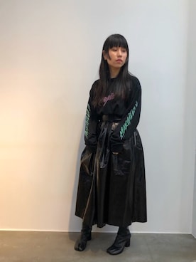 「MM6 Maison Margiela（ｴﾑｴﾑｼｯｸｽ ﾒｿﾞﾝ ﾏﾙｼﾞｪﾗ）のアイテム（トップス）」を使った、ホリユキノさん（レディース・154cm）の夏コーディネート