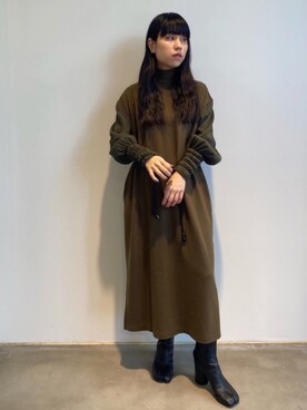 「AKIRANAKA（アキラナカ）のアイテム（ワンピース/ドレス）」を使った、ホリユキノさん（レディース・154cm）の夏コーディネート