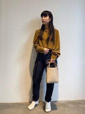 「ラブアンドピース2020」｜「アイテム（ブーツ）」を使った、ホリユキノさん（レディース・154cm）の秋コーディネート