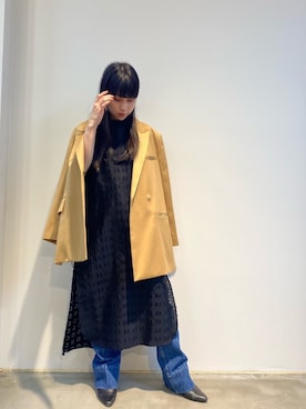 「RITO（リト）のアイテム（ジャケット/アウター）」を使った、ホリユキノさん（レディース・154cm）の秋コーディネート