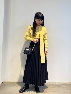 「UNDECORATED（アンデコレイテッド）のアイテム」を使った、ホリユキノさん（レディース・154cm）の秋コーディネート