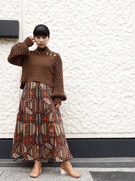 「秋のマイ旬スタイル」｜ホリユキノさん（レディース・154cm）の秋コーディネート