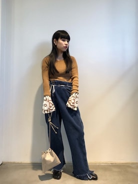 「MAISON EUREKA（メゾンエウレカ）のアイテム」を使った、ホリユキノさん（レディース・154cm）の秋コーディネート