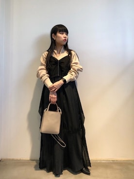 「MARROW（マロウ）のアイテム」を使った、ホリユキノさん（レディース・154cm）の秋コーディネート