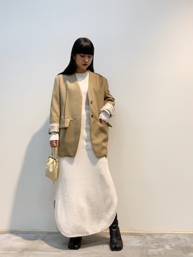 「RITO（リト）のアイテム（ジャケット/アウター）」を使った、ホリユキノさん（レディース・154cm）の秋コーディネート