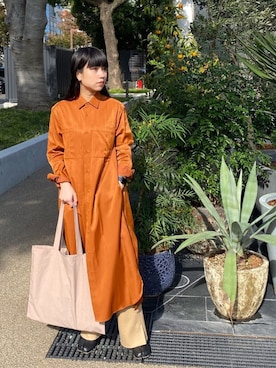 「UNDECORATED（アンデコレイテッド）のアイテム」を使った、ホリユキノさん（レディース・154cm）の冬コーディネート