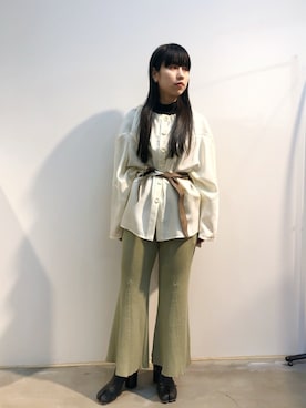 「AKIRANAKA（アキラナカ）のアイテム」を使った、ホリユキノさん（レディース・154cm）の冬コーディネート