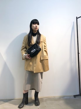 「RITO（リト）のアイテム（ジャケット/アウター）」を使った、ホリユキノさん（レディース・154cm）の冬コーディネート