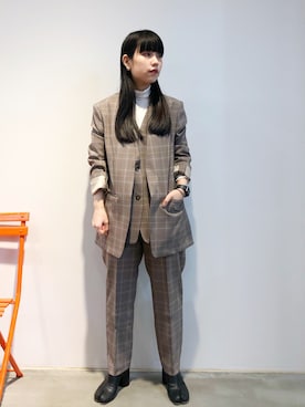 「RITO（リト）のアイテム（ジャケット/アウター）」を使った、ホリユキノさん（レディース・154cm）の冬コーディネート
