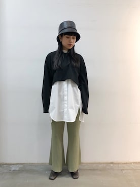 「ENFOLD（エンフォルド）のアイテム」を使った、ホリユキノさん（レディース・154cm）の冬コーディネート