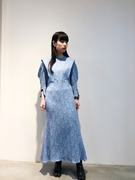 「Maison Margiela（メゾンマルジェラ）のアイテム（ブーツ）」を使った、ホリユキノさん（レディース・154cm）の冬コーディネート