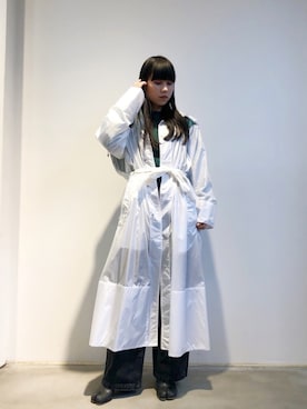「TOGA PULLA（トーガ　プルラ）のアイテム（ジャケット/アウター）」を使った、ホリユキノさん（レディース・154cm）の冬コーディネート