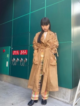 「PONTI（ポンティ）のアイテム」を使った、ホリユキノさん（レディース・154cm）の春コーディネート