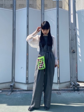 「PONTI（ポンティ）のアイテム」を使った、ホリユキノさん（レディース・154cm）の春コーディネート