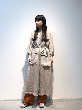 「UNITED NUDE（ユナイテッドヌード）のUNITED NUDE “DELTA WEDGE“ サンダル（サンダル）」を使った、ホリユキノさん（レディース・154cm）の春コーディネート