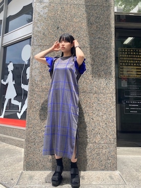「TOGA PULLA（トーガ　プルラ）のアイテム（ワンピース/ドレス）」を使った、ホリユキノさん（レディース・154cm）の春コーディネート