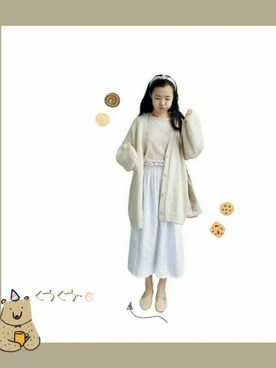 「Kastane（カスタネ）のアイテム（ピーコート）」を使った、mikotiboさん（レディース・160cm）の秋コーディネート