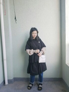 「SNOOPY（スヌーピー）のアイテム（アクセサリー）」を使った、mikotiboさん（レディース・160cm）の春コーディネート