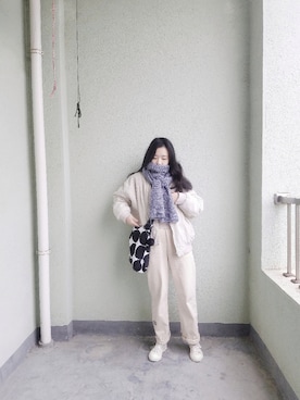 「merry jenny（メリージェニー）のアイテム（ジャージ）」を使った、mikotiboさん（レディース・160cm）の冬コーディネート