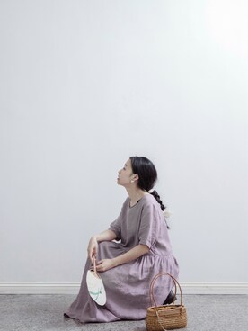 「盐系风格」｜「アイテム（ワンピース/ドレス）」を使った、mikotiboさん（レディース・160cm）の秋コーディネート