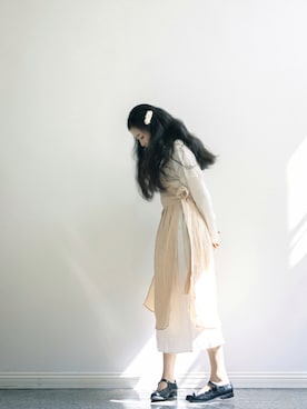 「盐系风格」｜「アイテム（ワンピース/ドレス）」を使った、mikotiboさん（レディース・160cm）の秋コーディネート