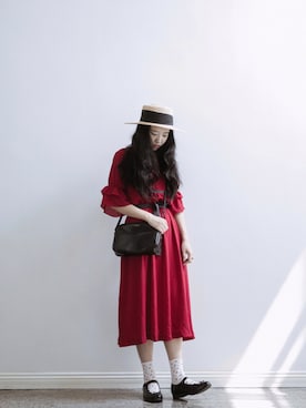 「盐系风格」｜「アイテム（ワンピース/ドレス）」を使った、mikotiboさん（レディース・160cm）の秋コーディネート