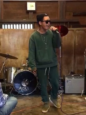 「MARCELO BURLON（マルセロ・バーロン）のアイテム（ニットキャップ/ビーニー）」を使った、たかさん（メンズ・172cm）の春コーディネート
